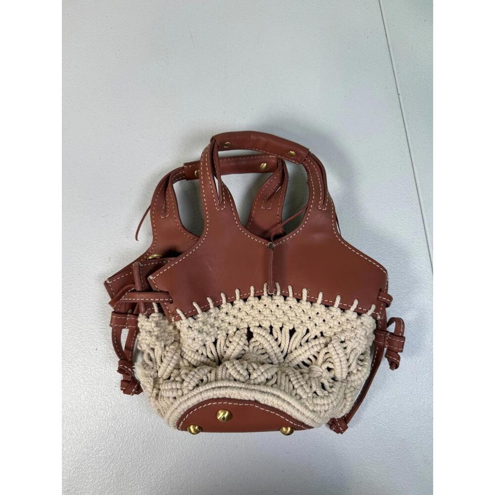 ZAC Zac Posen Auburn Iris Mini Shopper Bag with Leather Peeling - Picture 4 of 12